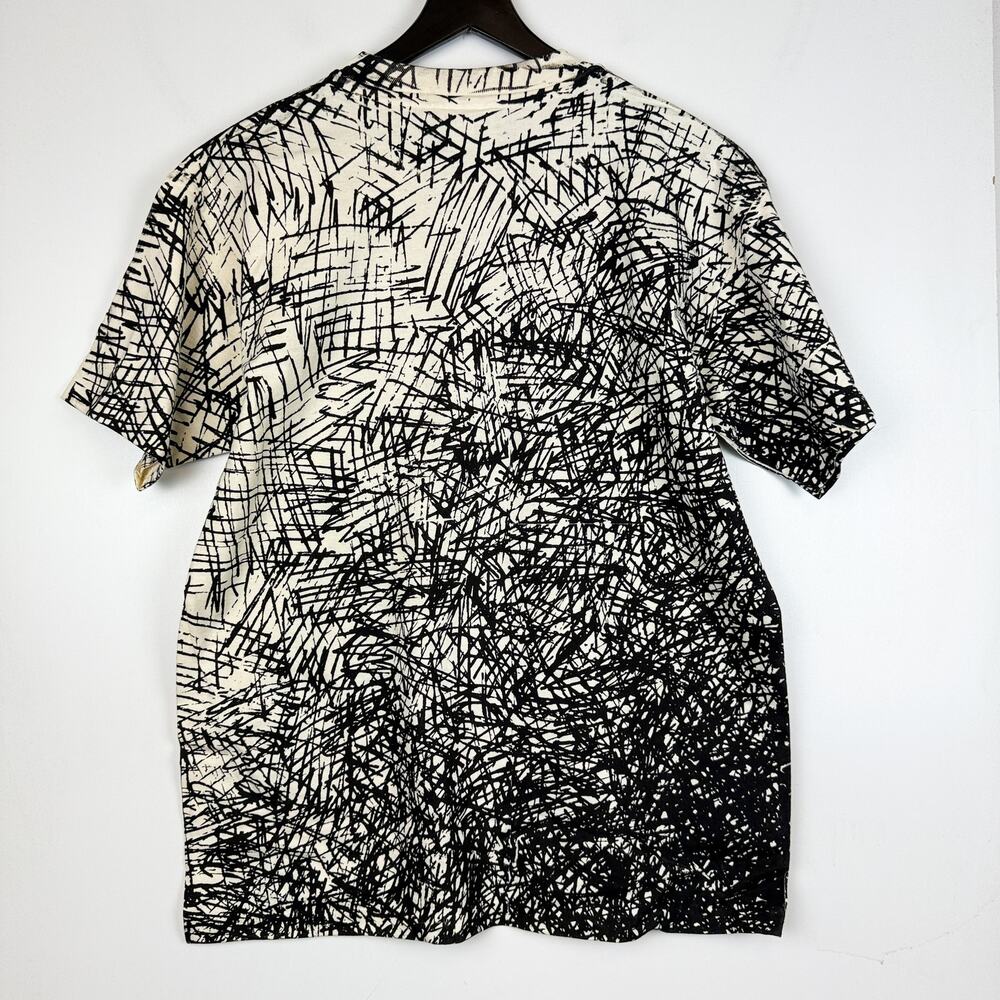 Vintage 1992 AOP Native Indian Single Stitch TShirt Rocky Mountain - Mens L - Picture 8 of 11